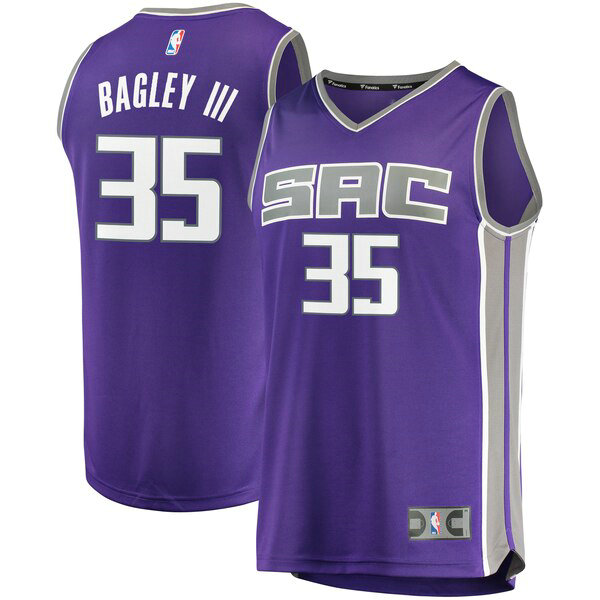 Maillot Sacramento Kings Homme Marvin Bagley III 32 Icon Edition Pourpre